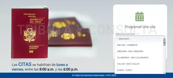 sacar cita migraciones para pasaporte peruano