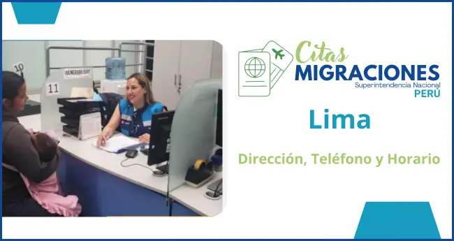 Migraciones lima citas horarios direccion y numero de telefono para pasaporte