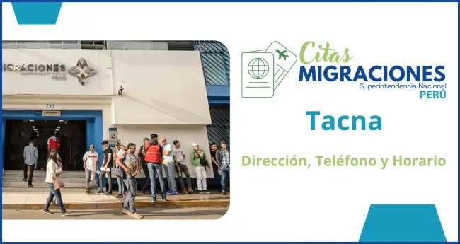 Migraciones tacna citas horarios direccion y numero de telefono para pasaporte