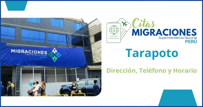 Migraciones tarapoto citas horarios direccion y numero de telefono para pasaporte